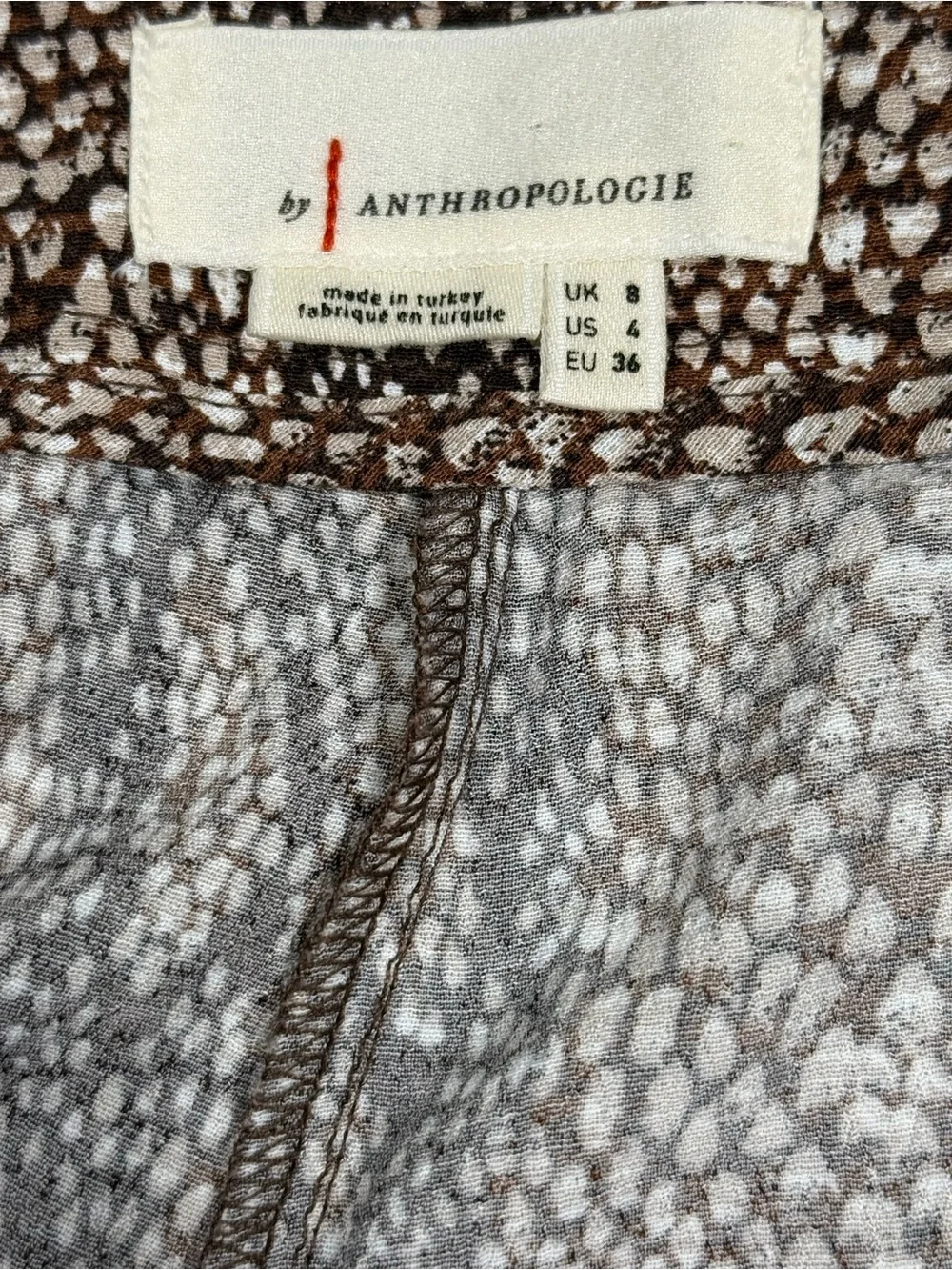 Anthropologie Snake Print Wide Leg Pants Womens Sz 4 Boho Flowy Viscose palazzo - Picture 7 of 11